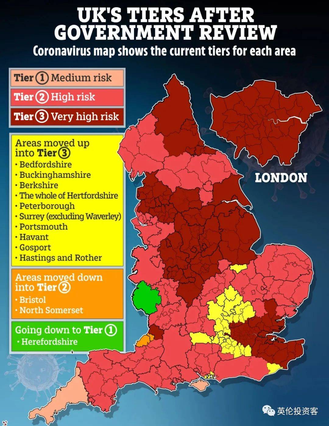 英国最新疫情地区概况概览